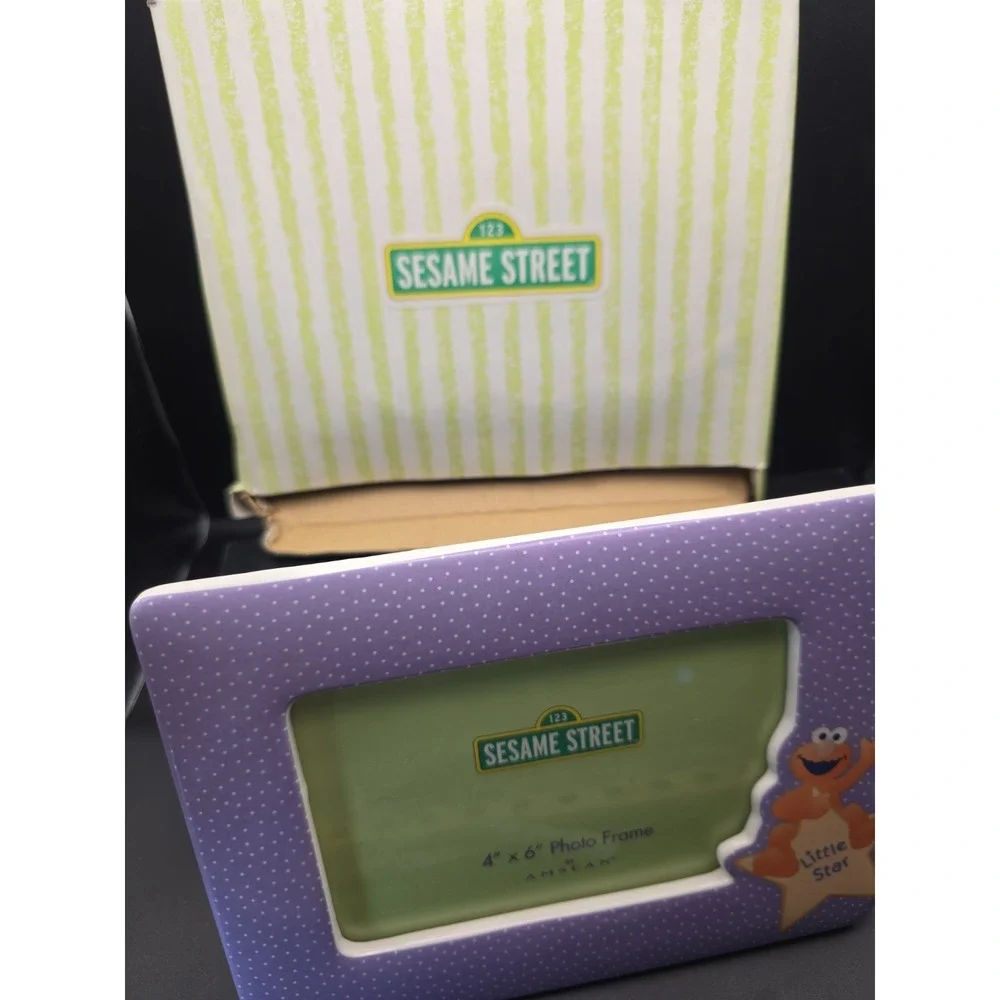 Sesame Street Elmo Little Star Purple Polka Dot Picture Frame 4x6 Tabletop